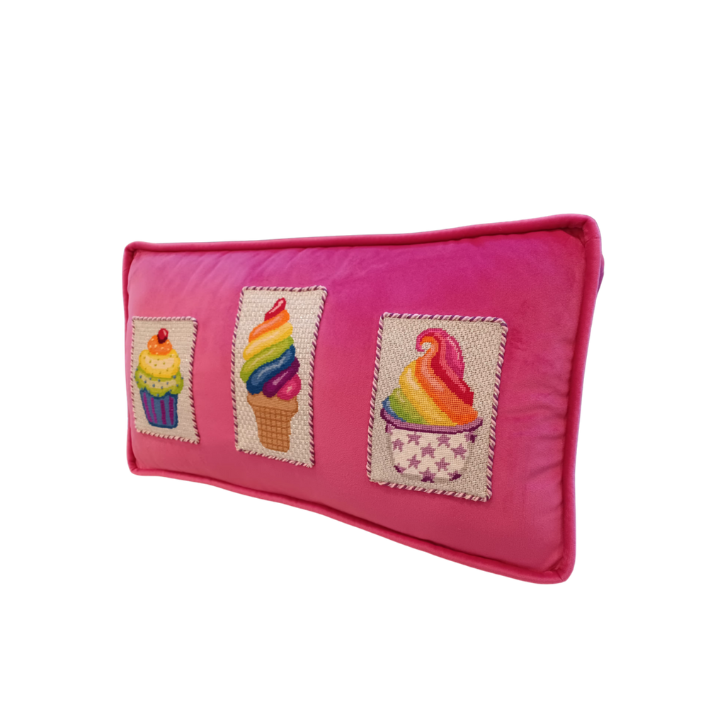 Appliquéd Rectangular and Irregular Shaped Pillow Finishing