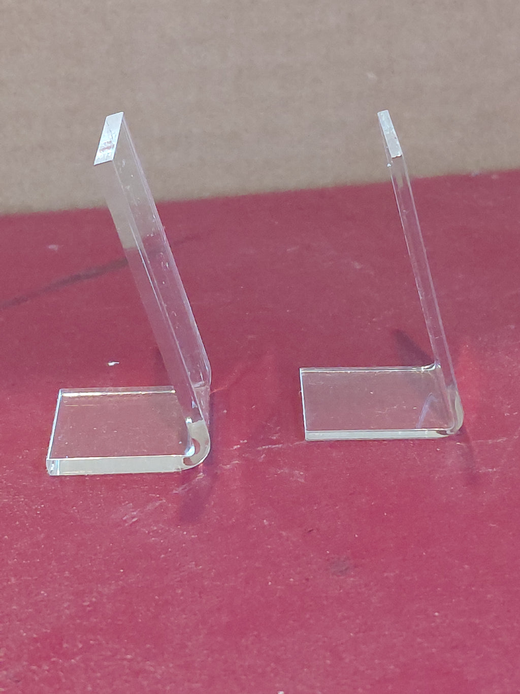 Two Acrylic Stands 1" x 2" (available in 1/16" or 1/8" thick)