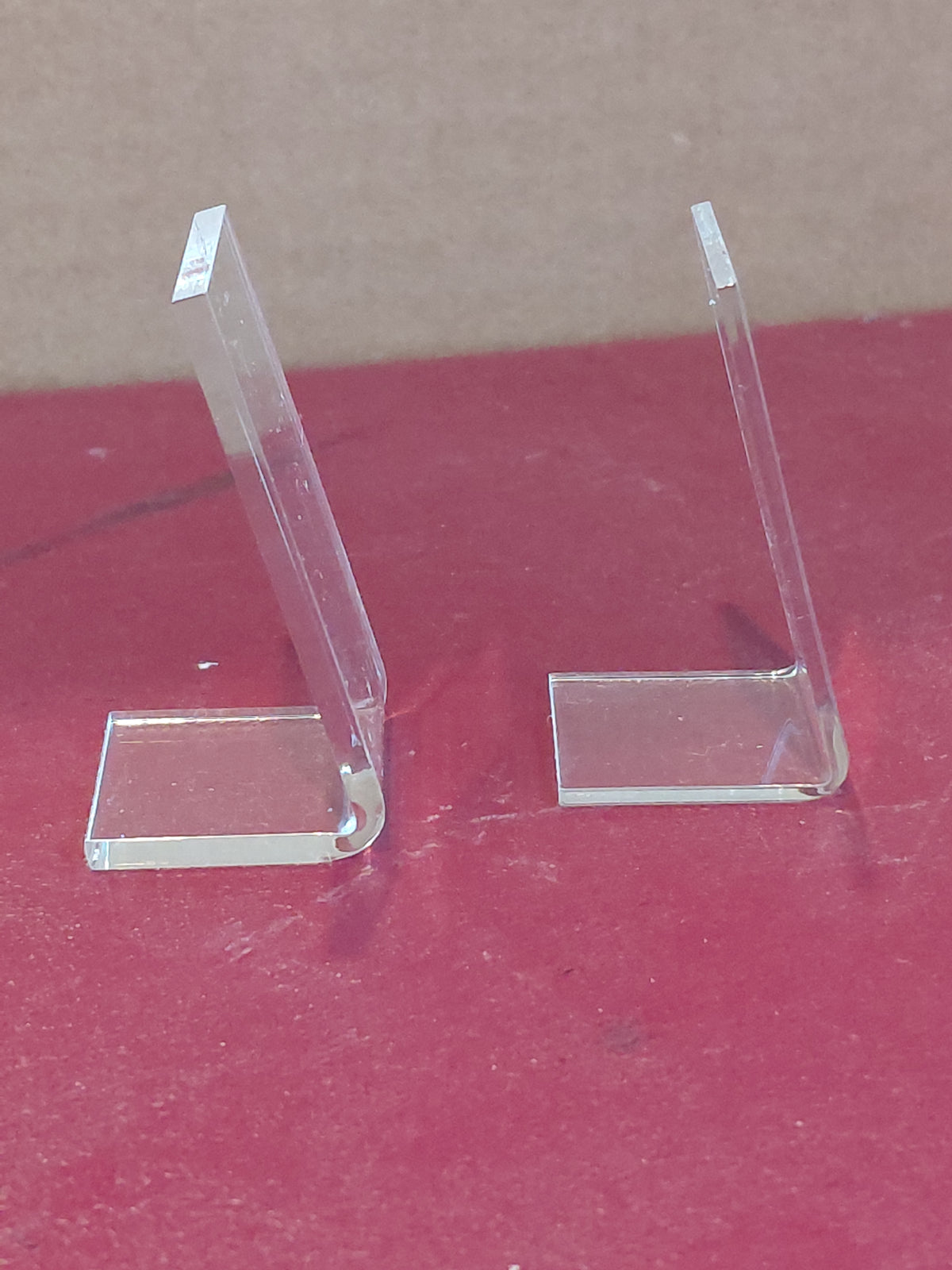 Two Acrylic Stands 1" x 2" (available in 1/16" or 1/8" thick)