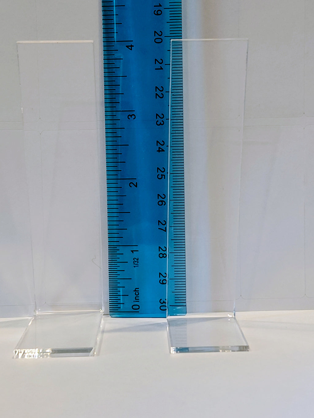 Two Acrylic Stands 1" x 4" (available in 1/16" or 1/8" thick)