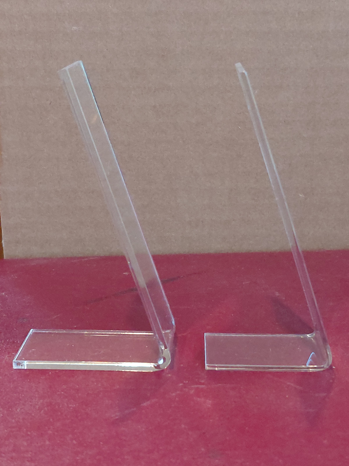 Two Acrylic Stands 1" x 4" (available in 1/16" or 1/8" thick)