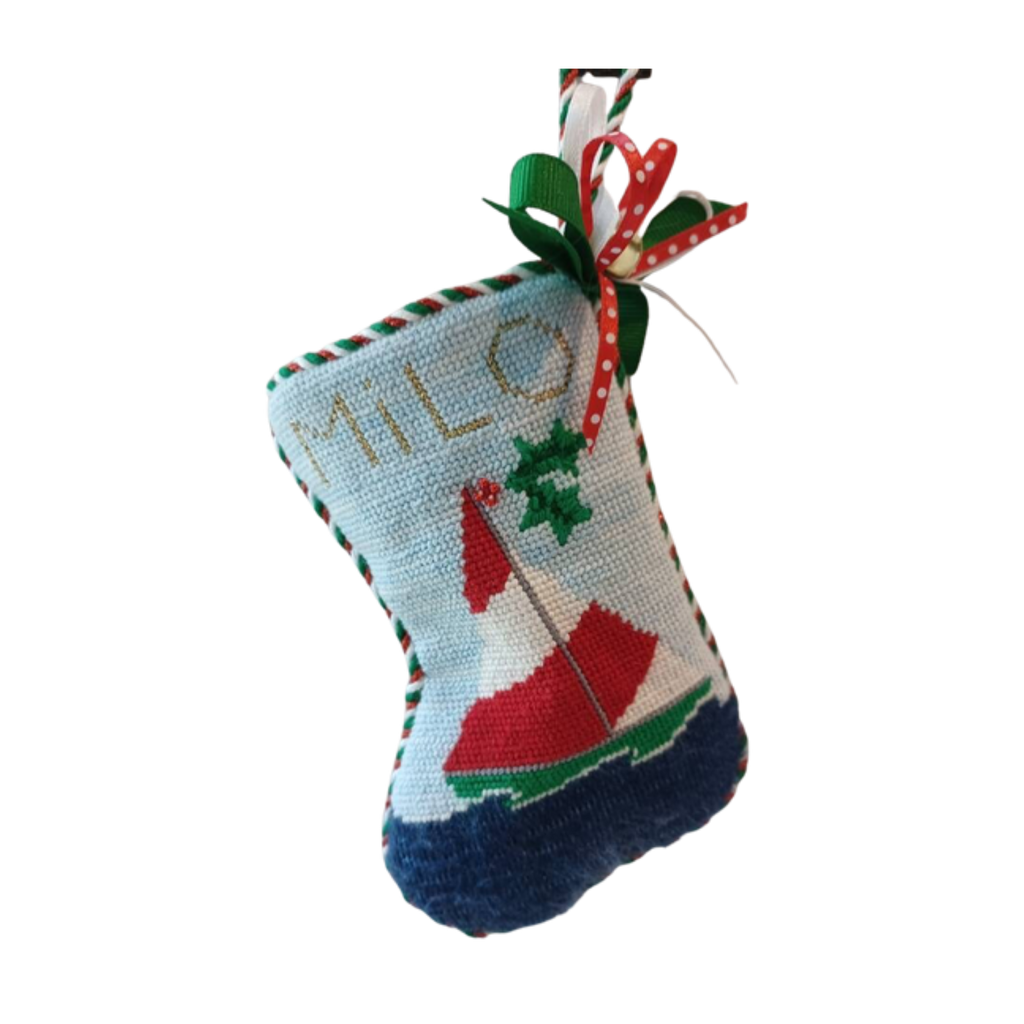 Mini Fillable Stocking Ornament Finishing