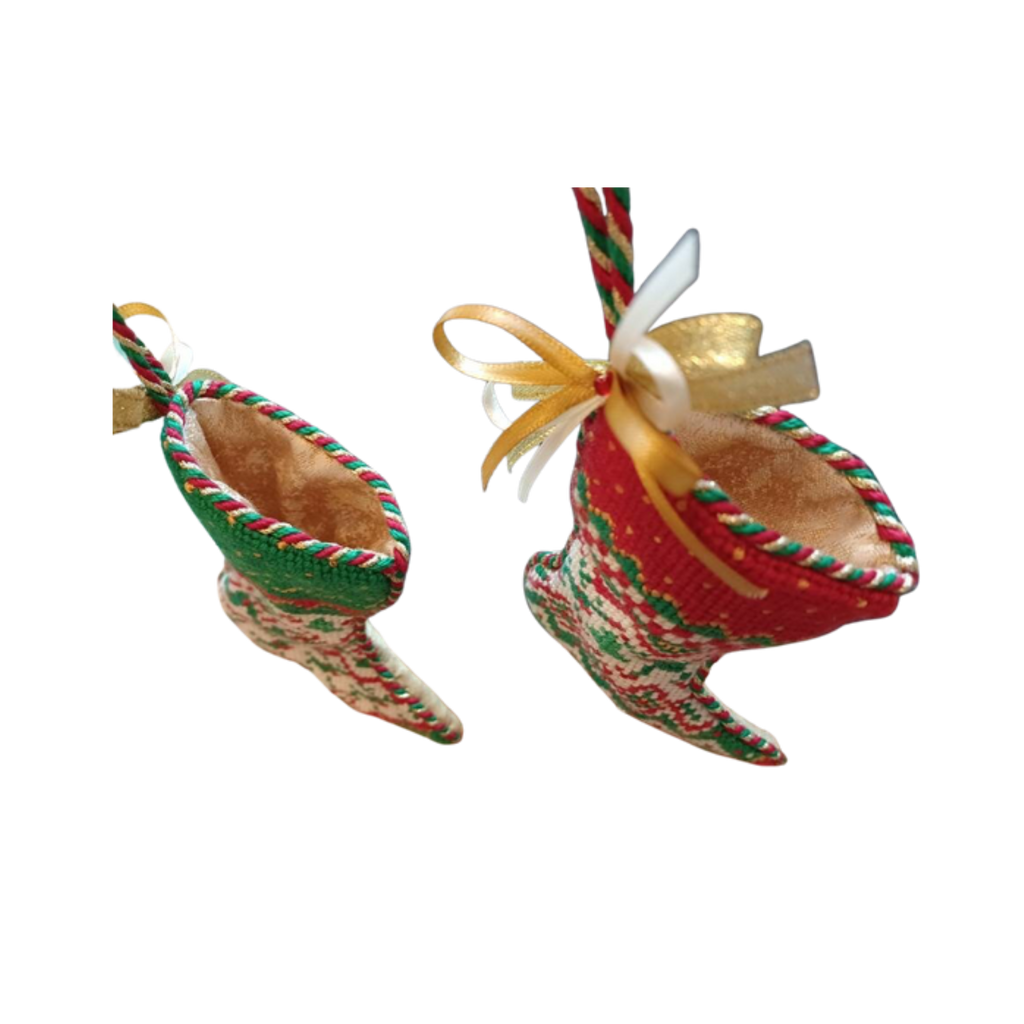 Mini Fillable Stocking Ornament Finishing