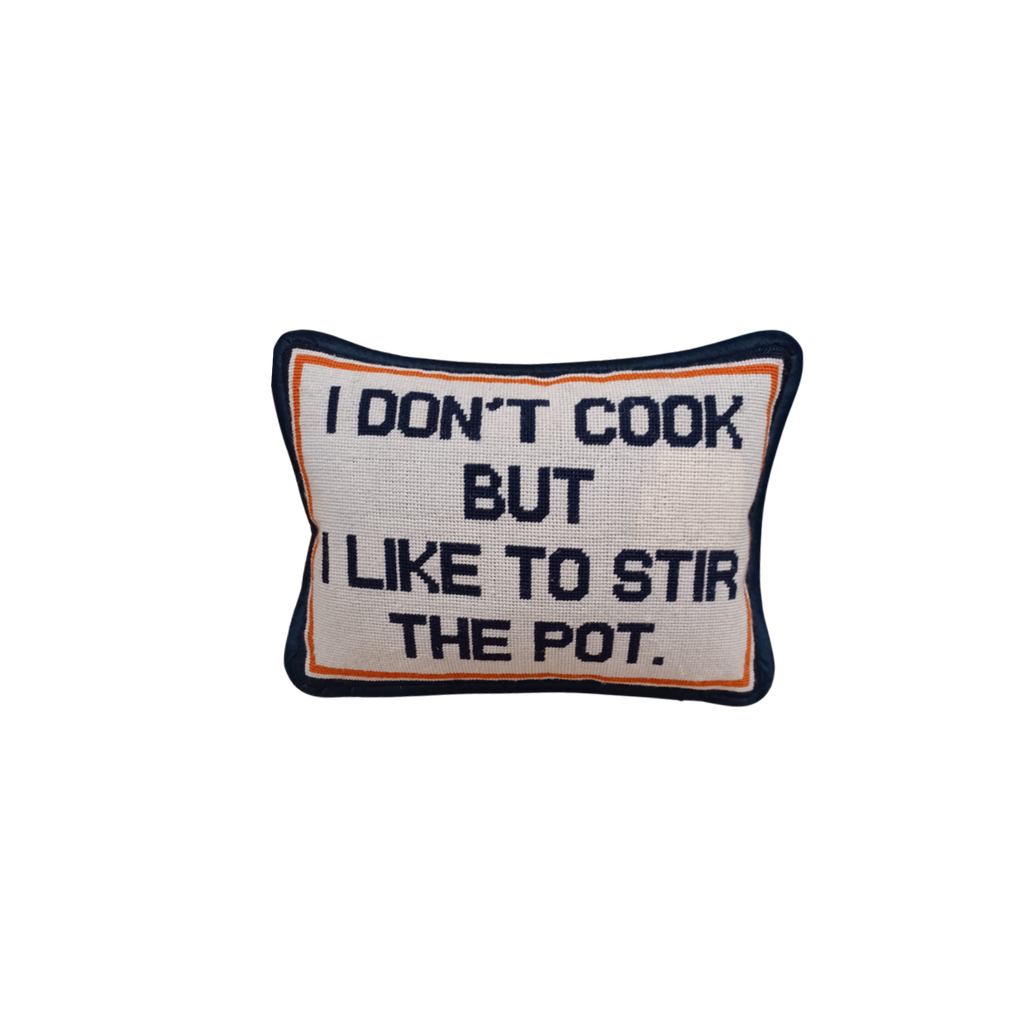 Flat Needlepoint Pillow
