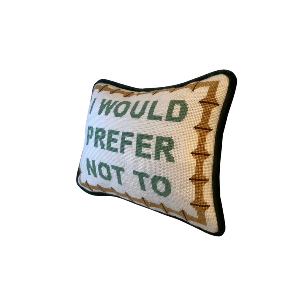 Flat Needlepoint Pillow