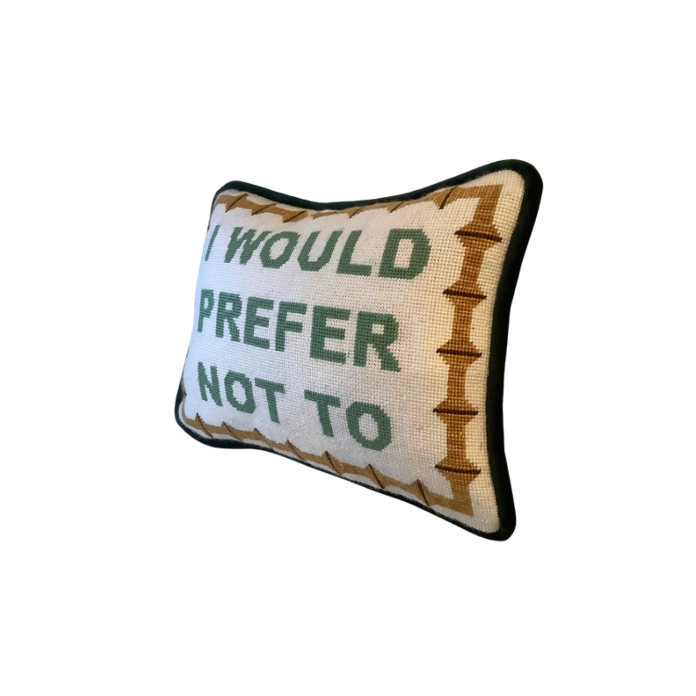 Flat Needlepoint Pillow
