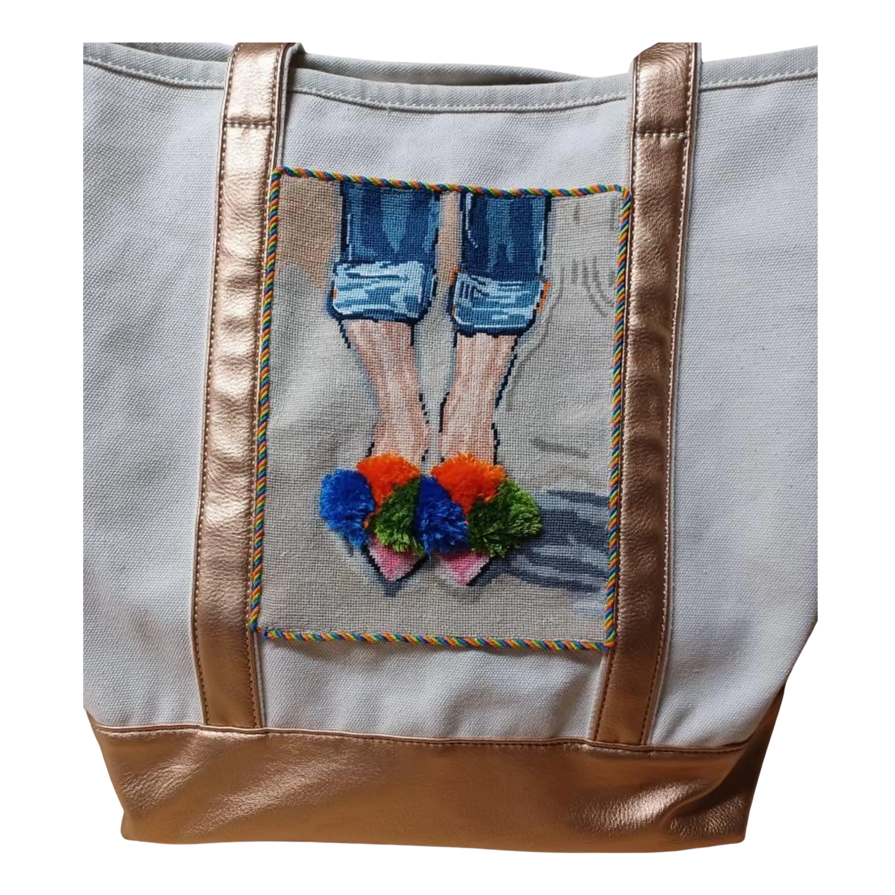 Needlepoint Applied to an Item Finishing