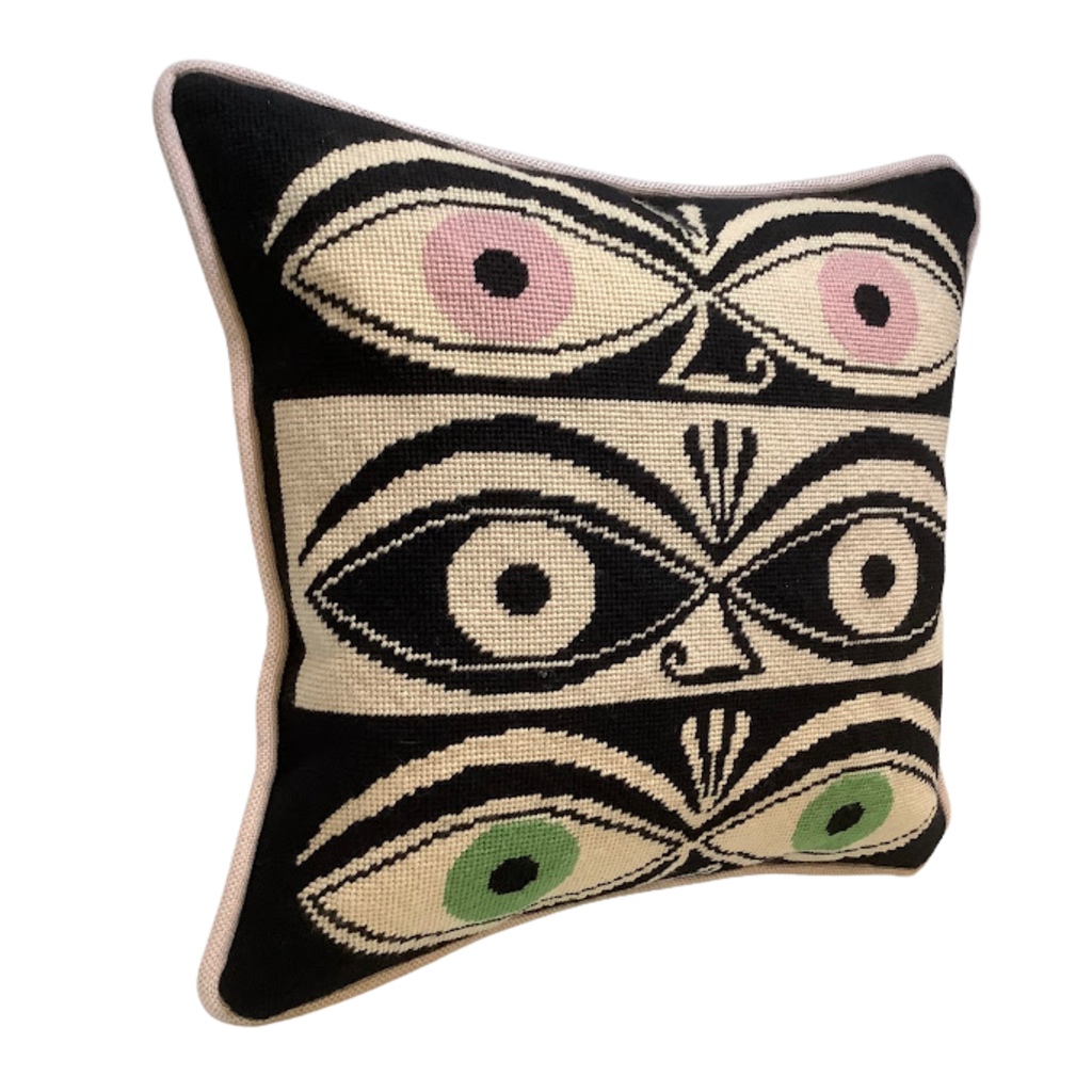 Flat Needlepoint Pillow