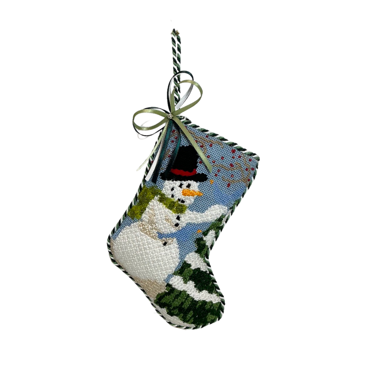 Mini Fillable Stocking Ornament Finishing