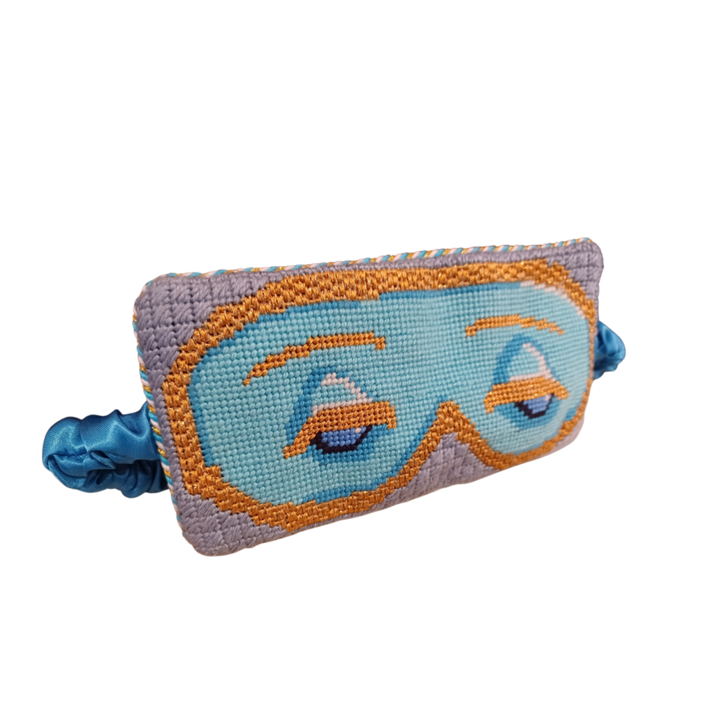 Sleep Mask Needlepoint Finishing