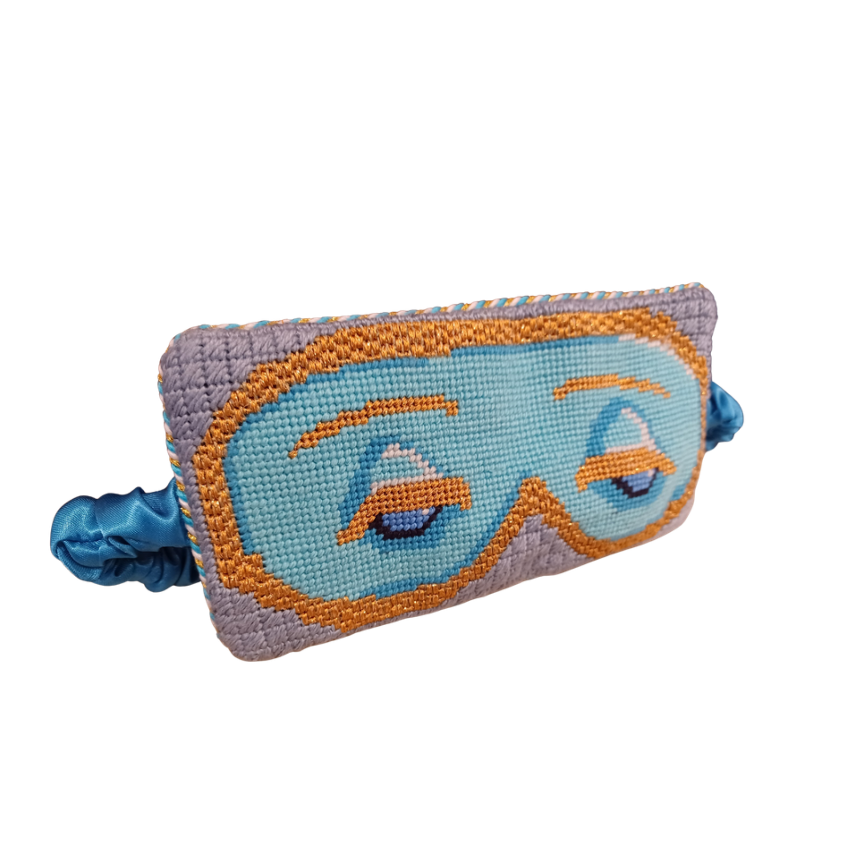 Sleep Mask Needlepoint Finishing