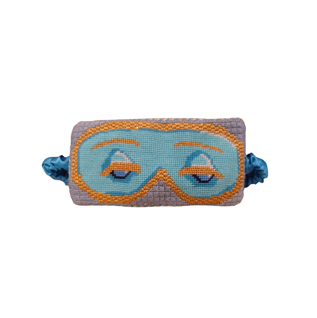 Sleep Mask Needlepoint Finishing
