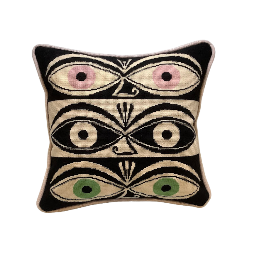 Flat Needlepoint Pillow