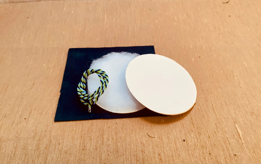 Ornament Finishing Kit: Cards, Batting, Velvet Backing, Cording