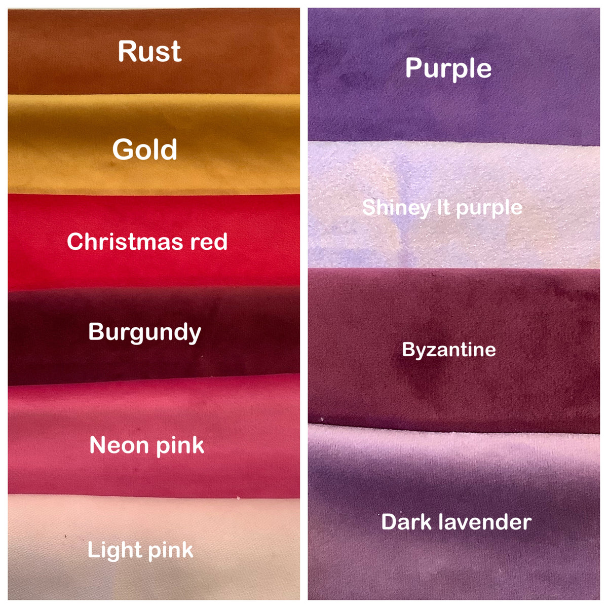 Backing Velvet Fabric Squares